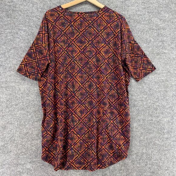 5/$45 LulaRoe T-Shirt Women S Small Orange Geometric Short Sleeve Round Neck - Picture 2 of 9